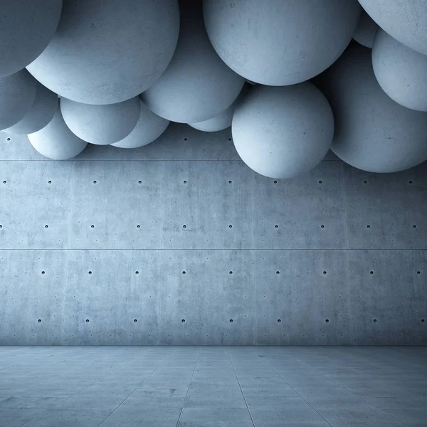 Modern beton salonunun mimari tasarım — Stok fotoğraf