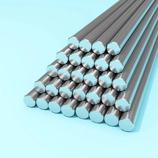Round steel bars — Stock Photo, Image