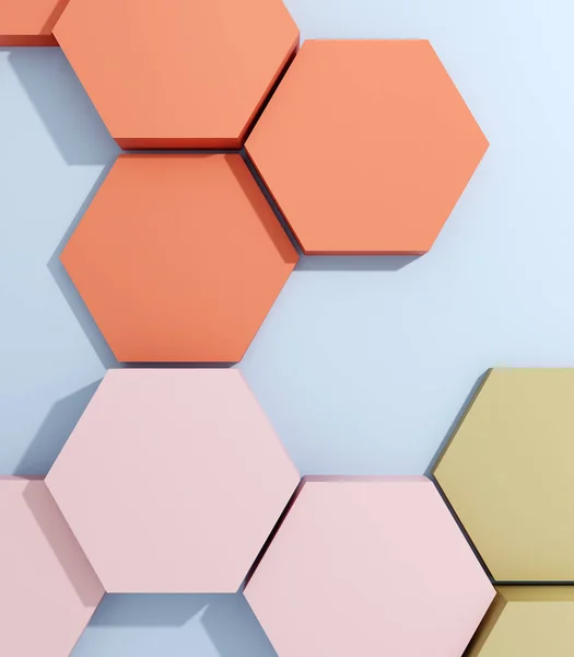 Hexagonale productdemonstratiesjabloon — Stockfoto