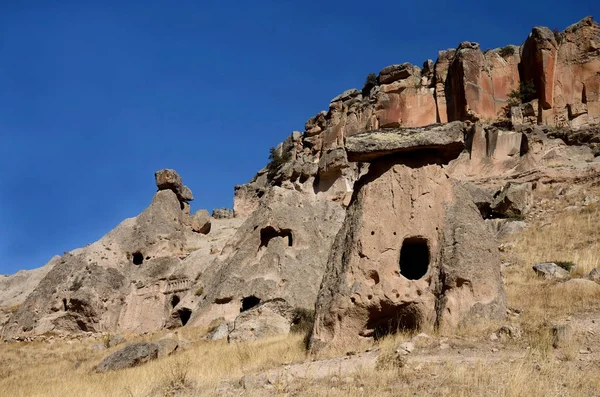 Markah Tanah Kapadokia Yang Terkenal Gereja Kristen Yang Digali Dari — Stok Foto