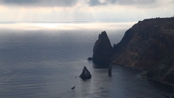 Surf Κύματα Κοντά Στην Ακτή Όμορφα Πλάνα Από Την Παλίρροια — Αρχείο Βίντεο