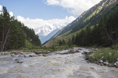 Dağ manzarası ve nehir