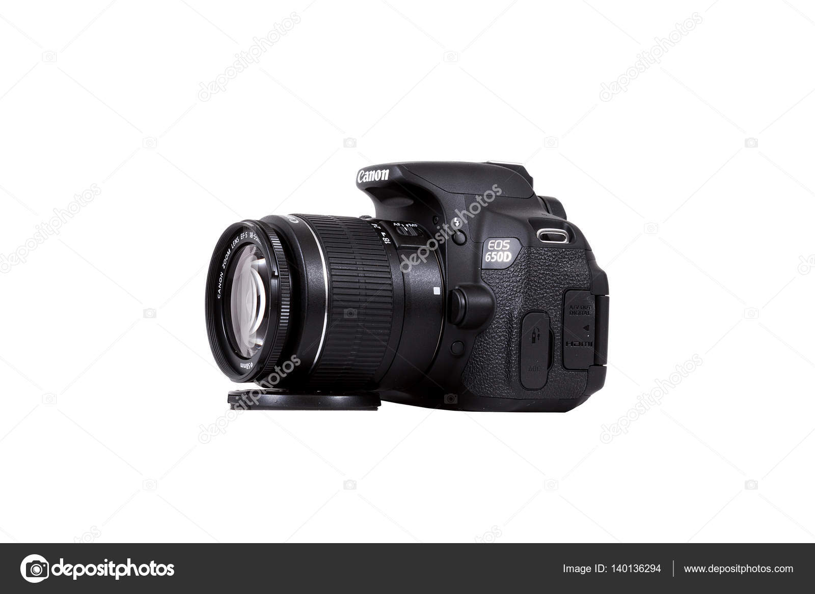 Canon EOS 650D Kit 18-55 IS DSLR Black – Stock Editorial Photo.