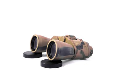 beyaz izole büyük siyah dürbün