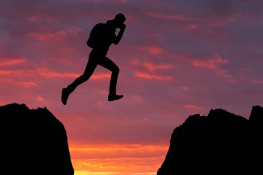 Aralık ile adam atlamak. tasarım öğesi.