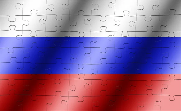 Jigsaw drapeau Russie — Photo