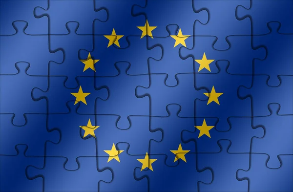 Europe Puzzle flag — Stock Photo, Image