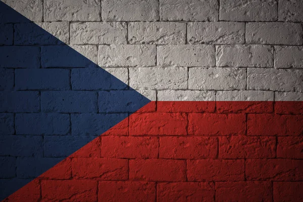 İle orijinal oranlarını bayrak. Çek Cumhuriyeti bayrağı grunge closeup — Stok fotoğraf