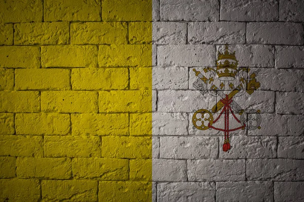 Flaga z oryginalnych proporcji. Zbliżenie grunge flaga Watykanu — Zdjęcie stockowe