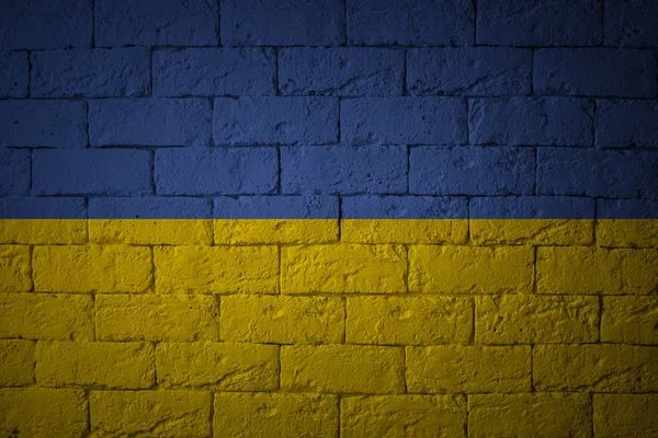 Vlajka s proporcí. Closeup grunge vlajka Ukrajiny — Stock fotografie