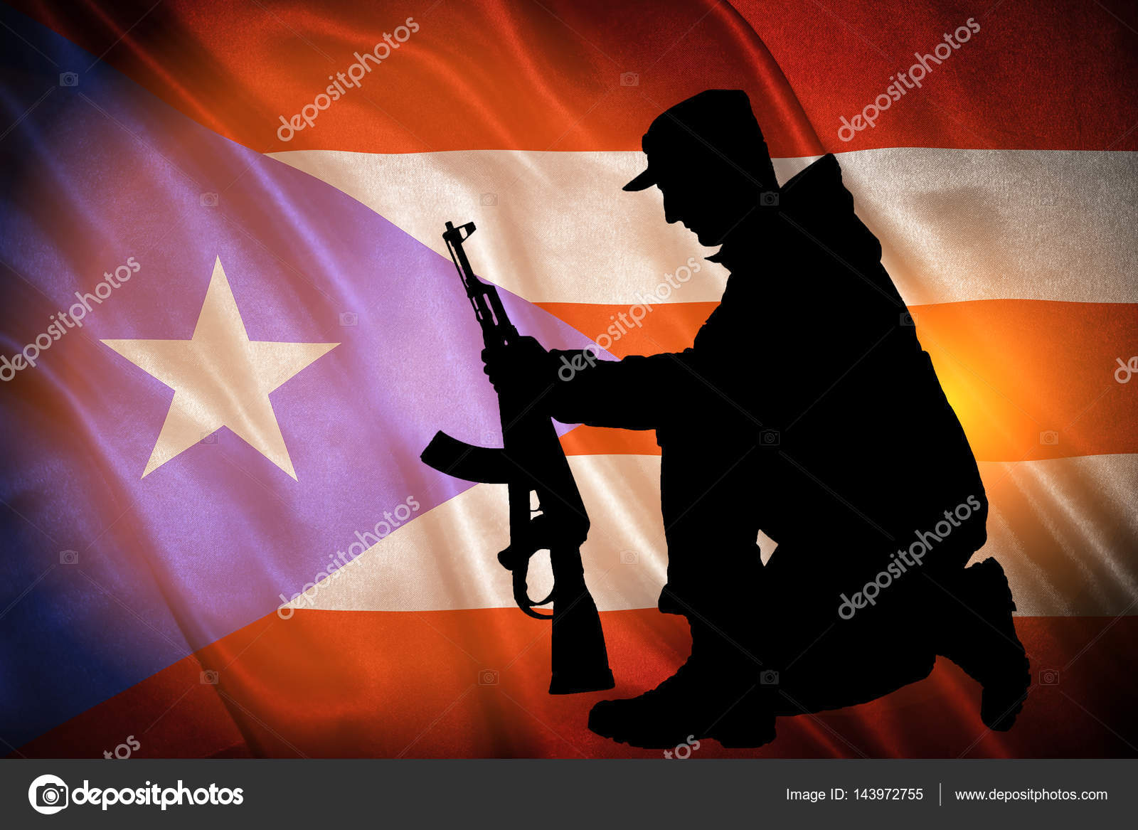 Flag Of Puerto Rico Stock Photo C Santiaga 143972755
