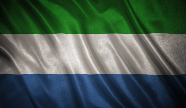 Flagge der Sierra Leone — Stockfoto