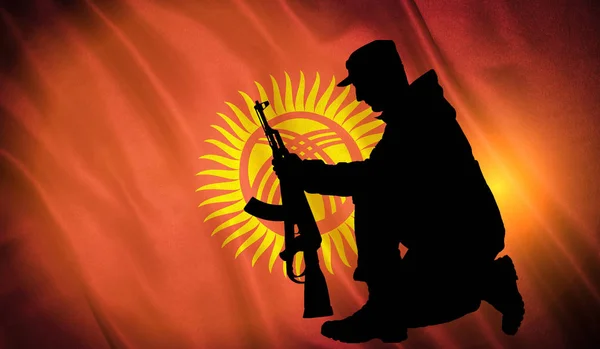 Flag of the Kyrgyzstan — Stock Photo, Image