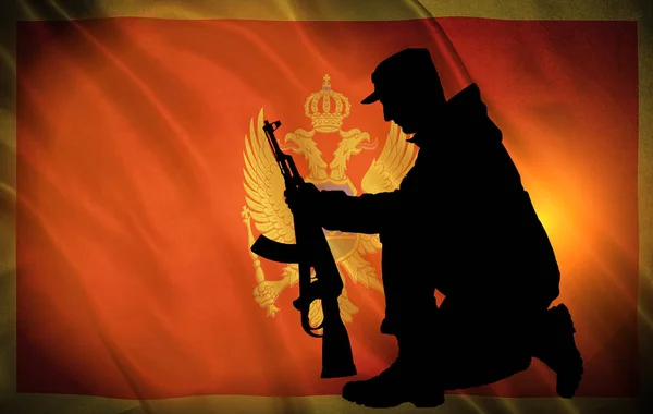 Montenegró zászlaja — Stock Fotó