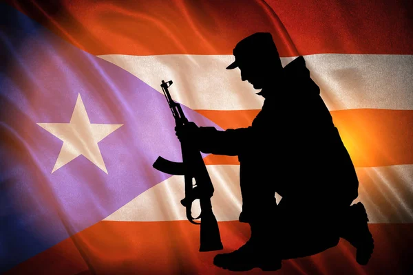 Porto Riko bayrağı — Stok fotoğraf
