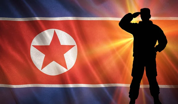 Flag of the North Korea — Stock Photo, Image