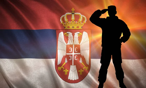 Bandiera di Republic of Serbia — Foto Stock