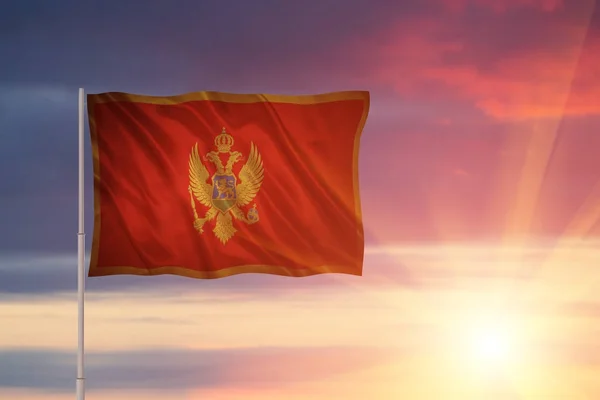 Flagge von Montenegro — Stockfoto