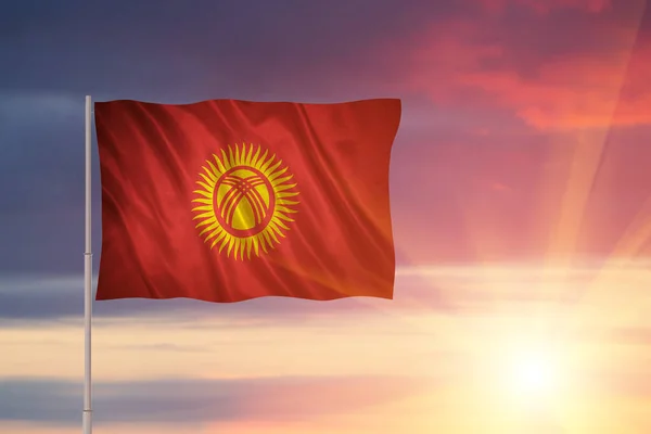 Flag of the Kyrgyzstan — Stock Photo, Image