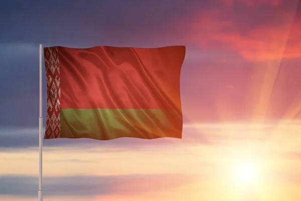 Flagge von Weißrussland. — Stockfoto