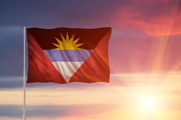 Antigua ve Barbuda bayrağı. — Stok fotoğraf