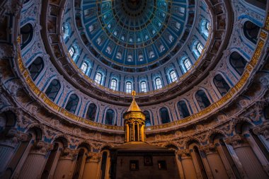 Yeni Kudüs, Istra, Rusya - 4 Eylül 2019: Istra, Rusya 'daki Yeni Kudüs Manastırı. Rusya 'nın Moskova Oblastı' ndaki Rus Ortodoks Kilisesi 'nin büyük bir manastırı..