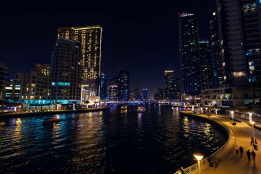 Güzel bir gece şehri, Dubai şehri, Birleşik Arap Emirlikleri
