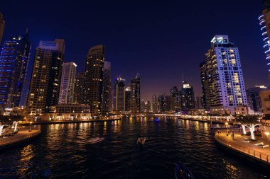 Güzel bir gece şehri, Dubai şehri, Birleşik Arap Emirlikleri