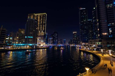Güzel bir gece şehri, Dubai şehri, Birleşik Arap Emirlikleri