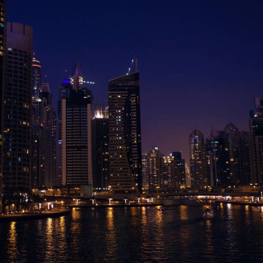 Güzel bir gece şehri, Dubai şehri, Birleşik Arap Emirlikleri