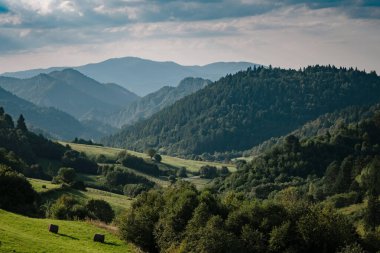 Slovakya 'da yaz dağı manzarası, seyahat kavramı