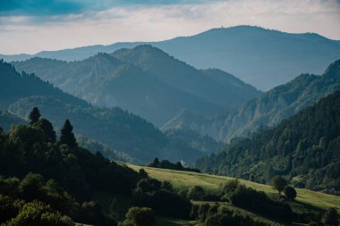 Slovakya 'da yaz dağı manzarası, seyahat kavramı