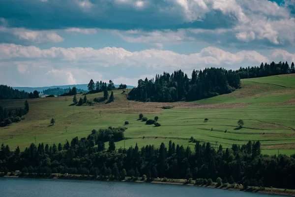 Paysage de prairie paysage avec ciel bleu concept . — Photo