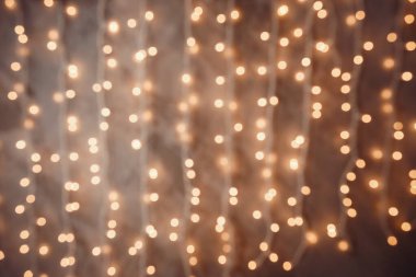 Turuncu tatil bokeh. Soyut Noel arkaplanı