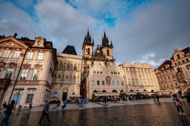 Prag, Çek Cumhuriyeti - 11.08.2019, Güzel sokaklar ve kemer