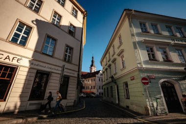Prag, Çek Cumhuriyeti - 10.08.2019. Eski şehrin mimarisi.