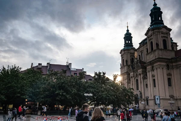 Praga, República Checa - 11.08.2019., Ruas bonitas e arco — Fotografia de Stock