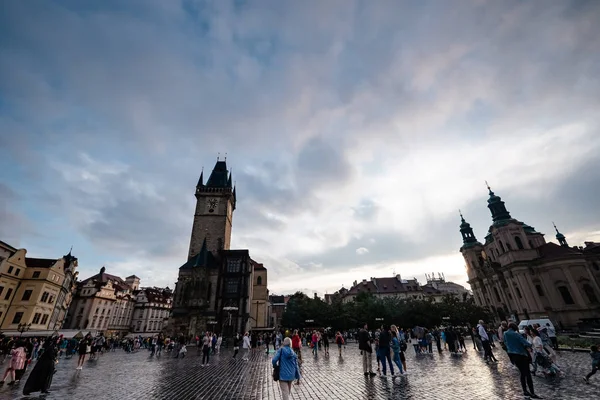 Praga, República Checa - 11.08.2019., Ruas bonitas e arco — Fotografia de Stock