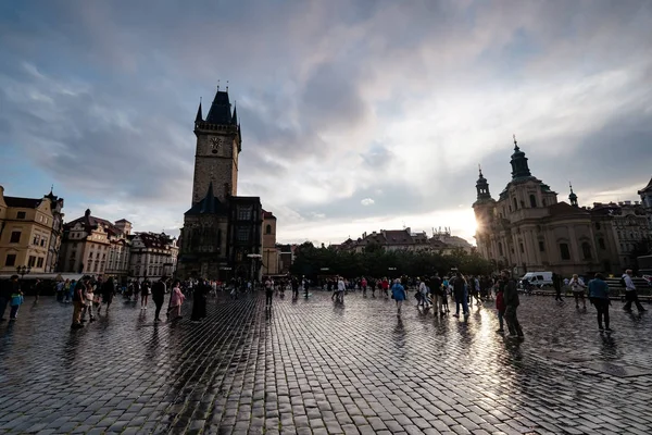 Prague, Czech Republic - 11.08.2019., Beautiful streets and arch — Stock Photo, Image