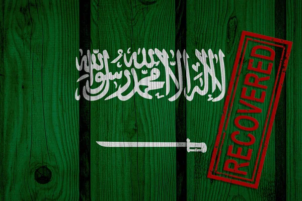 Bandera Arabia Saudita Que Sobrevivió Recuperó Las Infecciones Por Virus —  Fotos de Stock