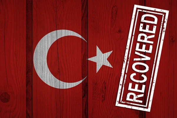 Flagge Der Türkei Die Überlebt Oder Sich Von Den Infektionen — Stockfoto
