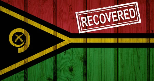 Vanuatu Zászló Amely Túlélte Koronavírus Járványt Vagy Koronavírust Grunge Zászló — Stock Fotó