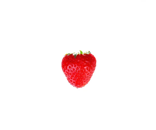 Fresas Frescas Jugosas Aisladas Sobre Fondo Blanco Idea Concepto Nutrición — Foto de Stock