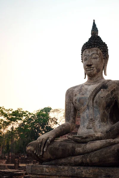 Sukhothai Historical Park Patrimonio Humanidad Por Unesco Tailandia Antigua Estatua — Foto de Stock