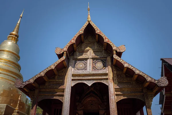 Tayland Chiang Mai Şehrinin Merkezi Antik Kısmı Ana Eğlence Antik — Stok fotoğraf