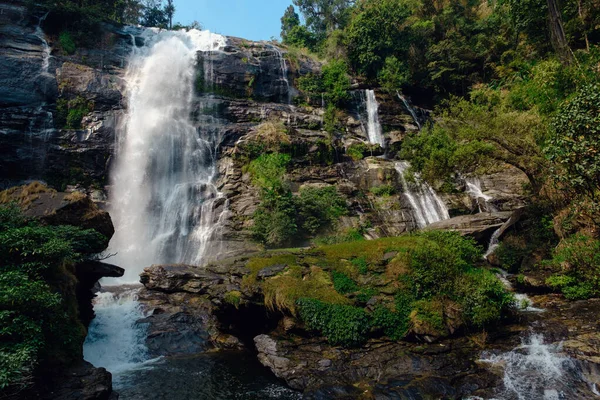 Wachirathan Waterfall Doi Inthanon National Park Mae Chaem District Chiang — стокове фото