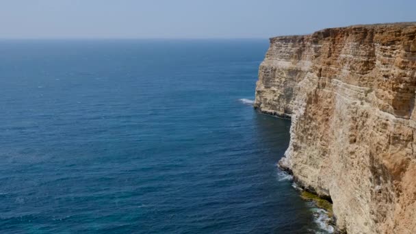 Vista Hermosa Costa Cerca Sebastopol Llamado Fiolent Vistas Panorámicas Del — Vídeo de stock