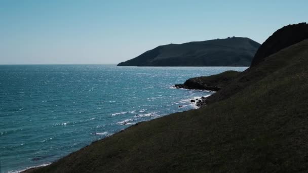 Schöne Berge Vor Blauem Sommerhimmel Idee Und Konzept Von Urlaub — Stockvideo