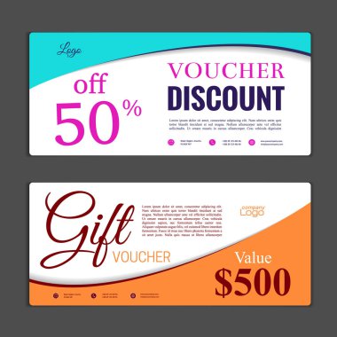 Hediye çeki şablonu. Alışveriş kartları, indirim c kullanmak olabilir