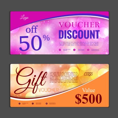 Hediye çeki şablonu. Alışveriş kartları, indirim c kullanmak olabilir